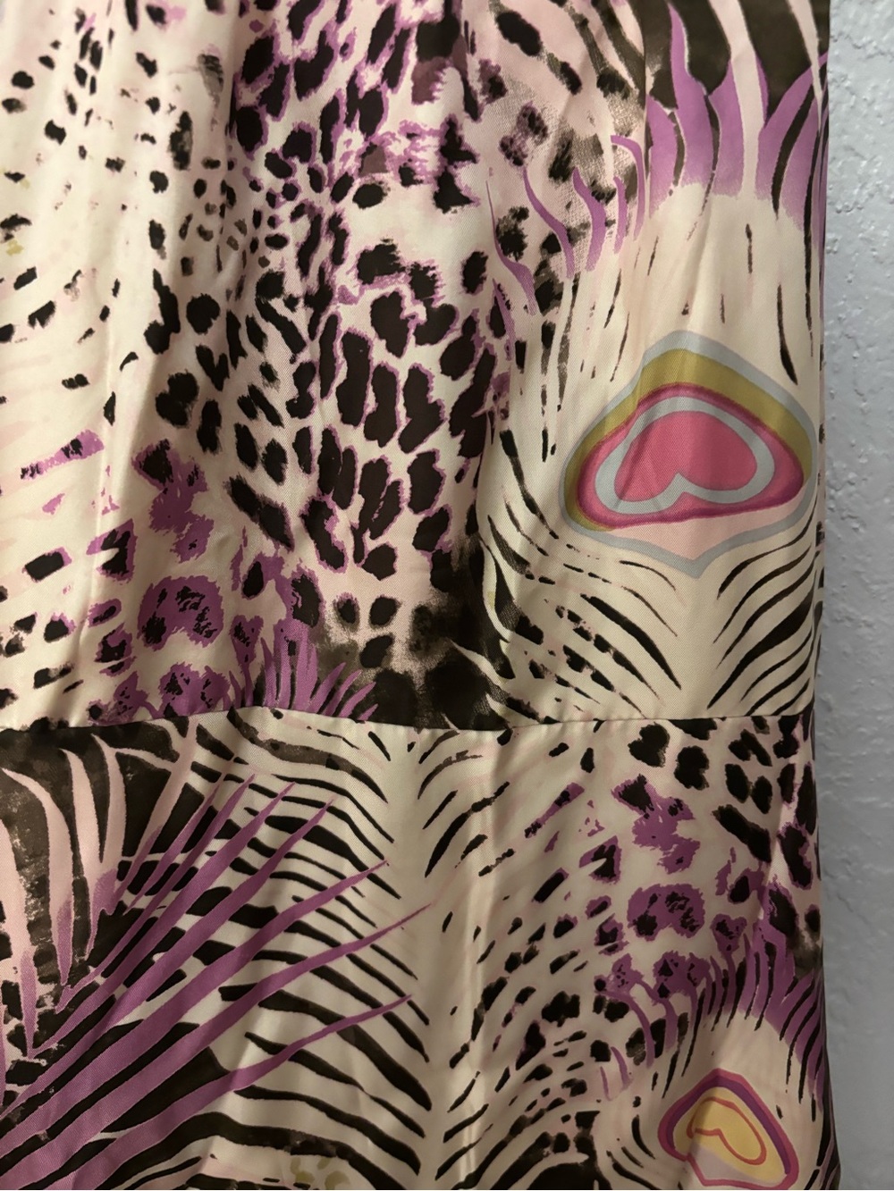 NWT Vintage Y2K 100% Silk Beaded Halter neck Maxi Dress Animal Print Size 8 - Picture 4 of 6